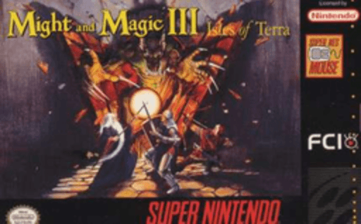 Might and Magic III Isles of Terra box art for Super Nintendo